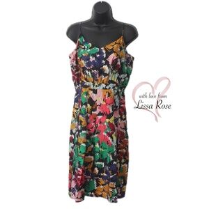 Abstract Floral Silk Dress (J. Crew)